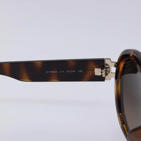 Salvatore Ferragamo Sunglasses plastic Brown Auth